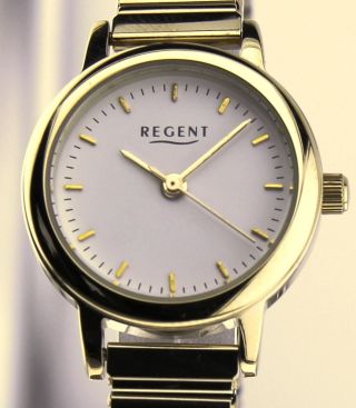 Armbanduhr Regent - Mineralglas - Mit Edelstahl Zugband - Vergoldet Bild