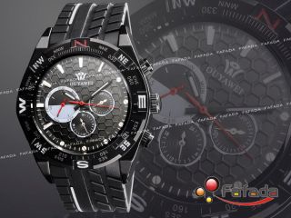 Fafada Ouyawei Mechanisch Automatik Armbanduhr Herrenuhr Armband Uhr Schwarz Bild