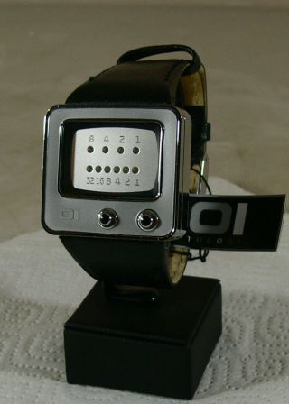 Oi The One Herren - Armbanduhr/ Uhr/ Mod - Tv109b1/ Binary Watch/ Tv Form - Neu&ovp 2 Bild