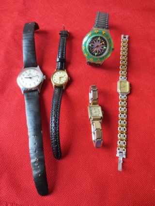 Armbanduhren Konvolut 5stk Meister Anker,  Dugena,  Bifora,  Swatch Bild