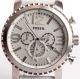 Fossil Edelstahl Silikonband Herren Uhr Chrono Weiß Silber 50 Mm Bq1163 Armbanduhren Bild 2