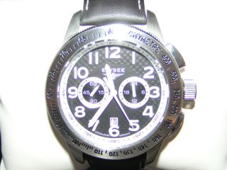 Elysee Chronograph Uhr Citizen Miyota Os21 Leder Armband Bild