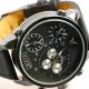 Herren Vive Xxl Armbanduhr Leder Edelstahl Black Schwarz Watch Uhr 3uhrwerke Armbanduhren Bild 3