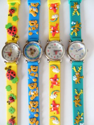 1 Kinderarmbanduhr Marienkäfer Bärchen Bambi Rentier Kinderuhr Uhr Uhren Bild