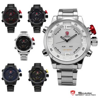 Shark 3d Sportuhr Groß Sportuhr Analog & Digital Led Quarz Herren Armband Uhr Bild
