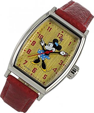 Disney Mickey Mouse Zr 25646 Handaufzug Kinderuhr Bild
