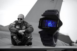 Quarz Fliegeruhr Led Silikon Sport Armbanduhr Digital Stoppuhr Militär Pulsz Bild