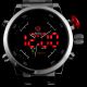 Shark 3d Sportuhr Herren Analog & Digital Led Alarm Quarz Edelstahl Armband Uhr Armbanduhren Bild 2