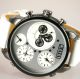 Herren Vive Xxl Armbanduhr Lederband Silber Weiß Watch Uhr 3 Uhrwerke Quarz Armbanduhren Bild 1