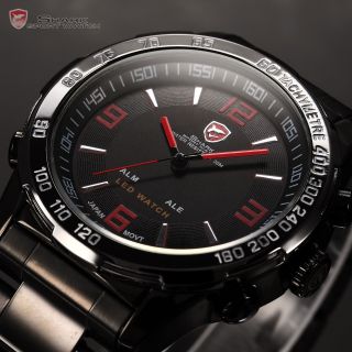 Shark Herrenuhr Led Digital Analog Uhr Sportuhr Quarzuhr Armbanduhr Watch Bild