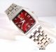 Tv Förmigen Retro Designer Silber überzogenes Rotes Kleid Mens Herren - Armbanduhr Armbanduhren Bild 10