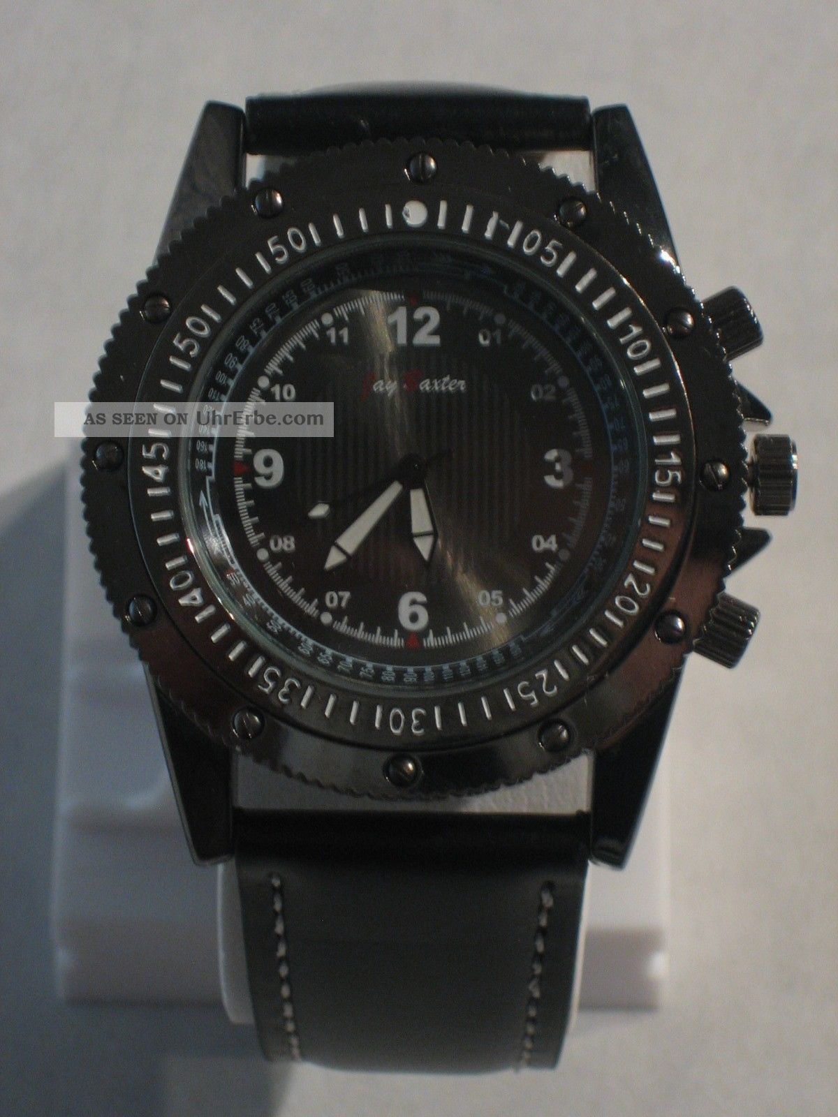 Jay Baxter - Xl Herren Uhr Armbanduhr Echt Lederarmband Schwarz Analog - A1263 Armbanduhren Bild