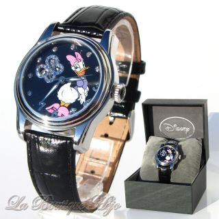 Disney Armbanduhr Daisy Duck Automatik,  Edelstahl,  Leder,  Swarovski Crystal Bild