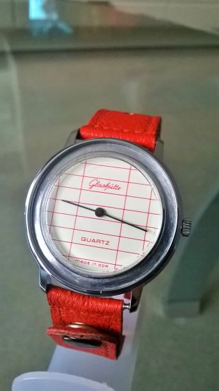 Sehr SchÖne Modische GlashÜtte Armbanduhr In Seltener AusfÜhrung 35mm Bild