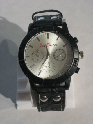 Jay Baxter - Xl Herren Uhr Armbanduhr Echt Lederarmband Schwarz Analog - A1932 Bild