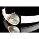 Akzent Elegante Herrenuhr Lederimitation Weiß Rosé Top Look Armbanduhren Bild 1