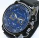 Dunking Herrenuhr Silikon Armband Quarzuhr Farbe Schwarz - Blau Sport Uhr Armbanduhren Bild 1
