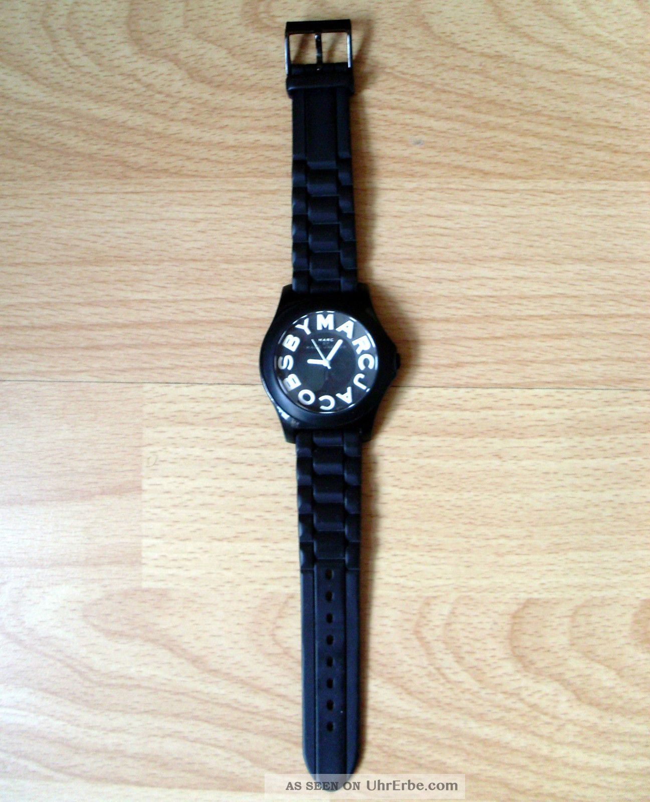 Marc By Marc Jacobs Unisex Uhr Kautschuk Armband Schwarz/weiß