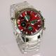 Herren Vive Armband Uhr Edelstahl Massiv Silber Rot Analog Digital Quarz Armbanduhren Bild 2