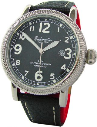 Eichmüller Automatik Edelstahl Armband Uhr Mit Classic Design Pilot Watch Strap Bild