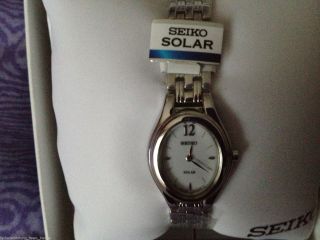 Armbanduhr Seiko Keine Batterie Nötig Solar Silberfarben,  Ovp Weihnachtsgesch Bild