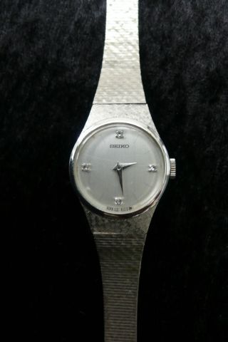 Alte Seiko Mechanische Damen Uhr Armbanduhr Damenuhr Wrist Watch Silberfarben Bild