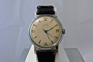 Porta Vintage Klassische Uhr Mit Handaufzug Und Datum Bild