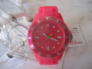 S.  Oliver Mädchen Damen Armbanduhr Uhr - Armband Silikon Pink - Und Ovp Bild