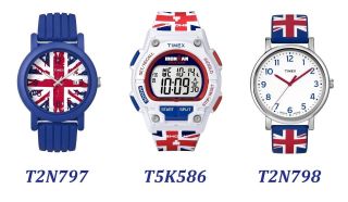 Uhr Timex Union Jack Armbanduhr Ironman Analog Digital Gb Flagge Blau WeiÃŸ Bild