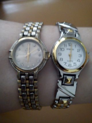 Damen Armbanduhr Nike,  Geneves Elegante Damenuhren Gold Silber Quartz Uhr Bild