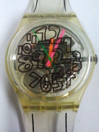Swatch Uhr,  Analog 1991,  Blick Auf Das Uhrwerk, Bild