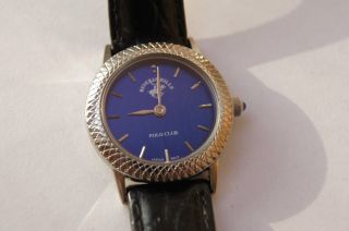 Beverly Hills Polo Club Damenuhr Uhr Elegance Lederarmband Blau Bild
