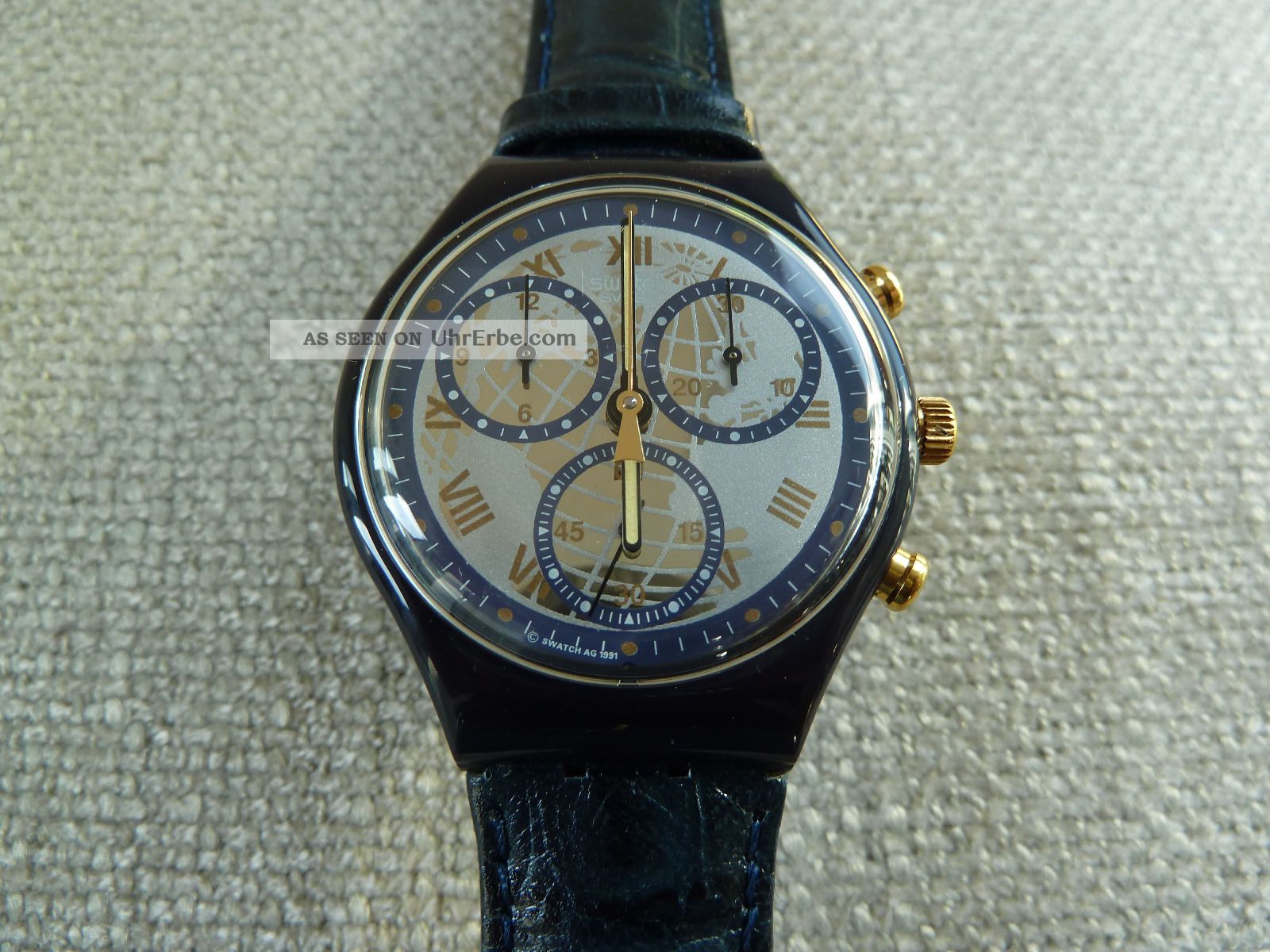 The World Is Not Enough Chronograf Rar,  Swatch,  Ovp Inkl.  Neue Batterie Armbanduhren Bild