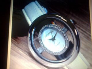 Damen Armbanduhr Weiß/silber Mit Strass Bild