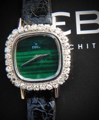Ebel Lady Weiß Gold 750 Malachit Diamanten Bild