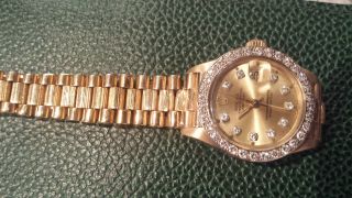 Damen - Chronometer - Rolex - Oyster - Perpetual - Datejust - 18kt - Gelbgold - Diamanten Bild