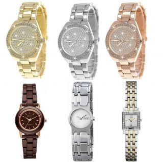 Pure Time® Designer Strass Damenuhr,  Damen Armband Uhr,  Gold,  Silber,  Rose,  Uhrenbox Bild