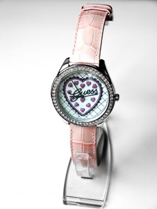 Guess Damenuhr Valentin W75064l1 Armbanduhr Leder Edelstahl Damen Uhr Rosa Bild