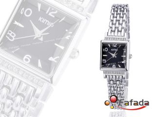 Fafada Kimio Mode Quarzuhr Damenuhr Armbanduhr Analog Uhr Uhren Viereck Schwarz Bild