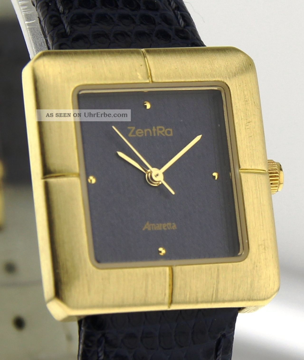 Armbanduhr Zentra Amaretta - Messing - Mineralglas - Mit Lederband Armbanduhren Bild