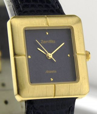 Armbanduhr Zentra Amaretta - Messing - Mineralglas - Mit Lederband Bild