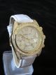 Excellanc Damen - Quartz - Uhr Strass Blingbling Gold Optik Armband Weiss Armbanduhren Bild 2