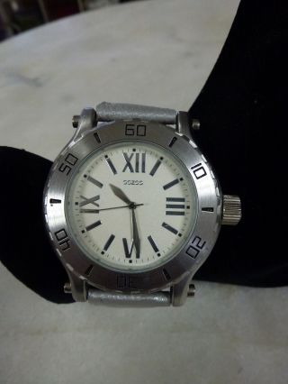 Oozoo Armbanduhr Uhr Modisch Und Sporty,  Leder Band Silber Bild