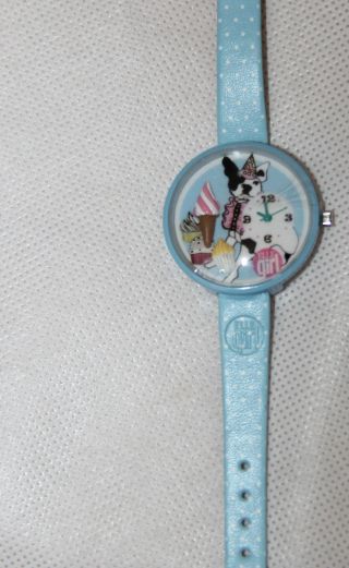 Armbanduhr - Süße Uhr Armbanduhr Hellblau Mit Hund Und Eis - - 1181 Bild