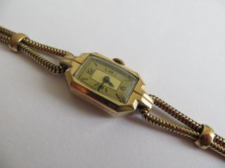 Cocktailwatch Lanco Damen Armbanduhr Handaufzug Gold Läuft 2,  5x1,  5 Cm L 17 Cm Bild