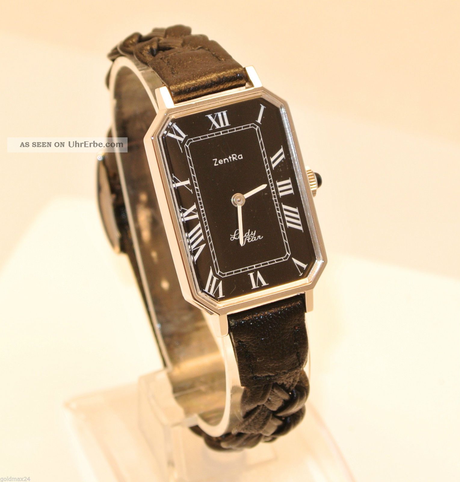 Zentra - Lady Star - Damenarmbanduhr / Handaufzug / Geflochtenes Lederarmband Armbanduhren Bild
