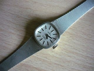 Herzfeld Damen Armbanduhr Uhr Komplett Aus Silber 835 Vintage Handaufzug Läuft Bild