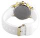 Strass Damenuhr Goldfarben Strass - Weiß - Chrono - Look Silikonarmband - 00152 Armbanduhren Bild 1