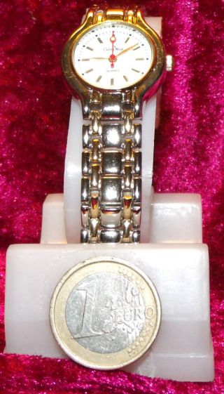 Damen Armbanduhr Calvin Wood Mit Stahlband Und Weißen Ziffernblatt Nr.  220 Bild