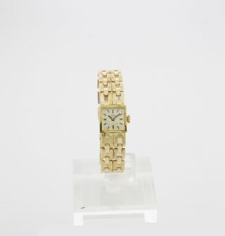 Bergana Damenuhr Mit Handaufzug - Werk Vintage Uhr In 585/000 Gelb - Gold Bild